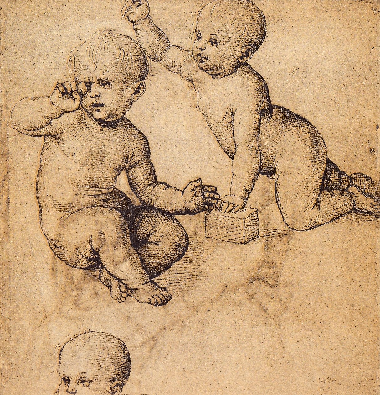 Studium cherubinów; rysunek Rafaela. Luwr, Paryż autorstwa Raffaello Sanzio Raphael