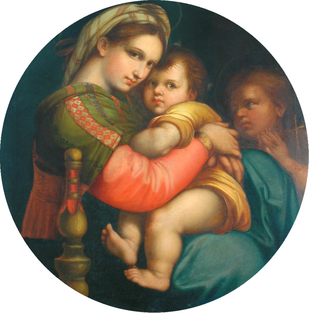Kopia Madonny z Dzieciątkiem (Madonna della Sedia) autorstwa after Raphael
