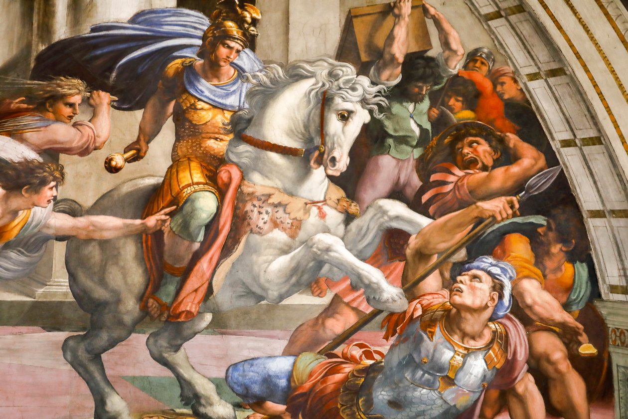 Wypędzenie Heliodora ze Świątyni. 1511-1512 (fresk) autorstwa Raphael