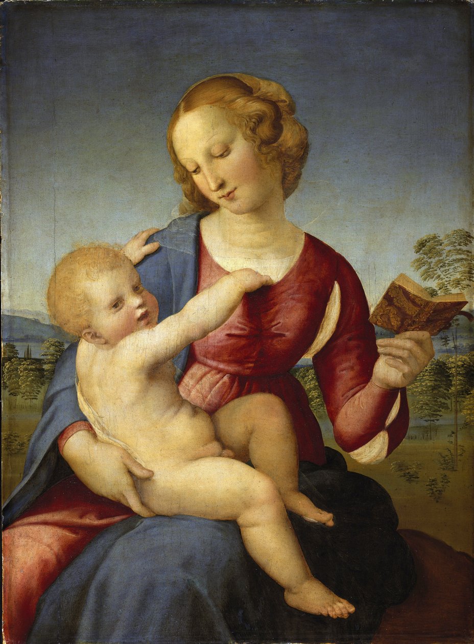 Madonna Colonna - Raphael (Raffaello Sanzio 1483 - 1520) - 1508 - Olej na drewnie - 78,9x58,2 - Staatliche Museen, Berlin autorstwa Raphael