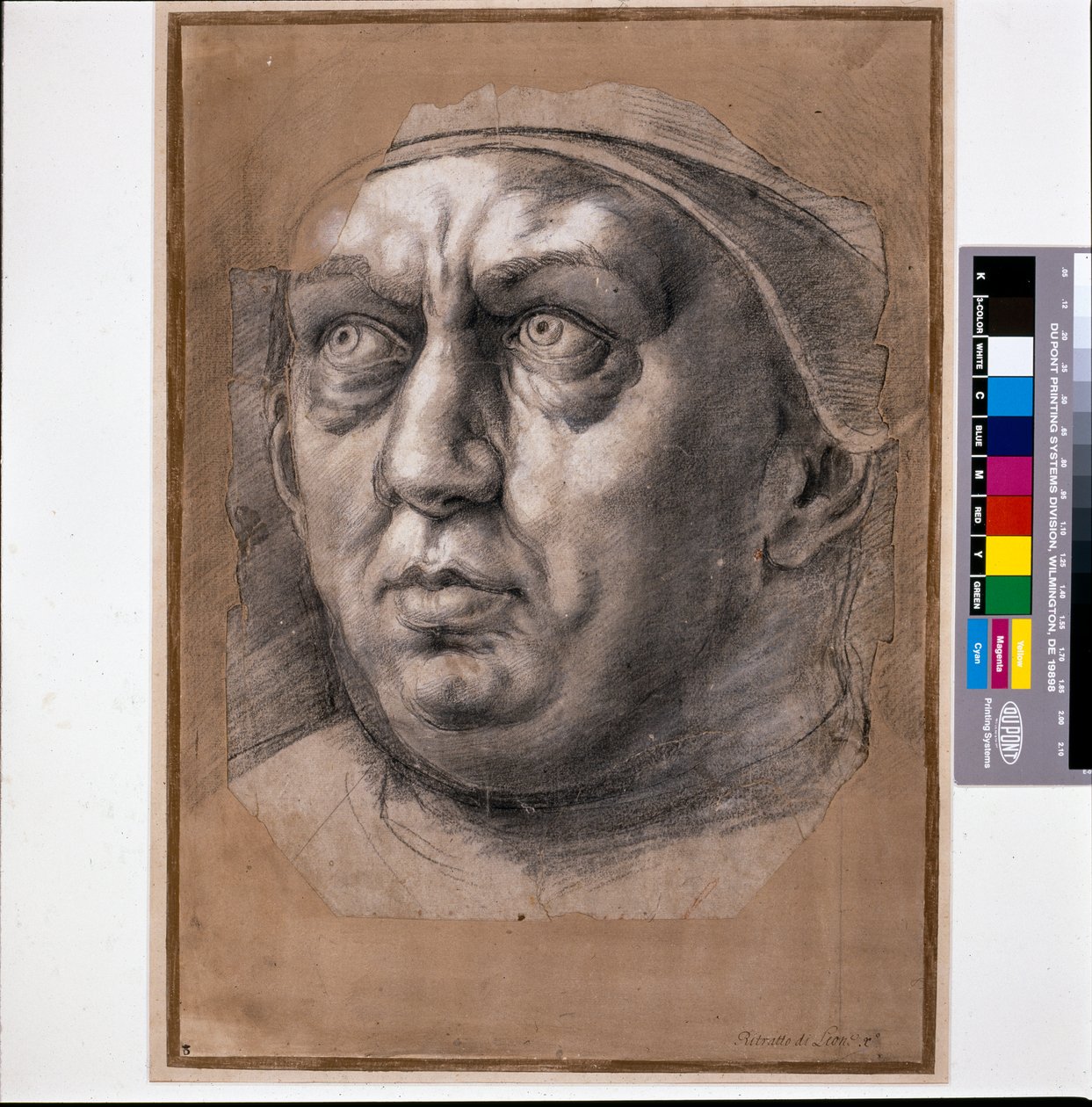 Papież Leon X (czarna kreda na papierze) autorstwa Raphael (1483 1520)