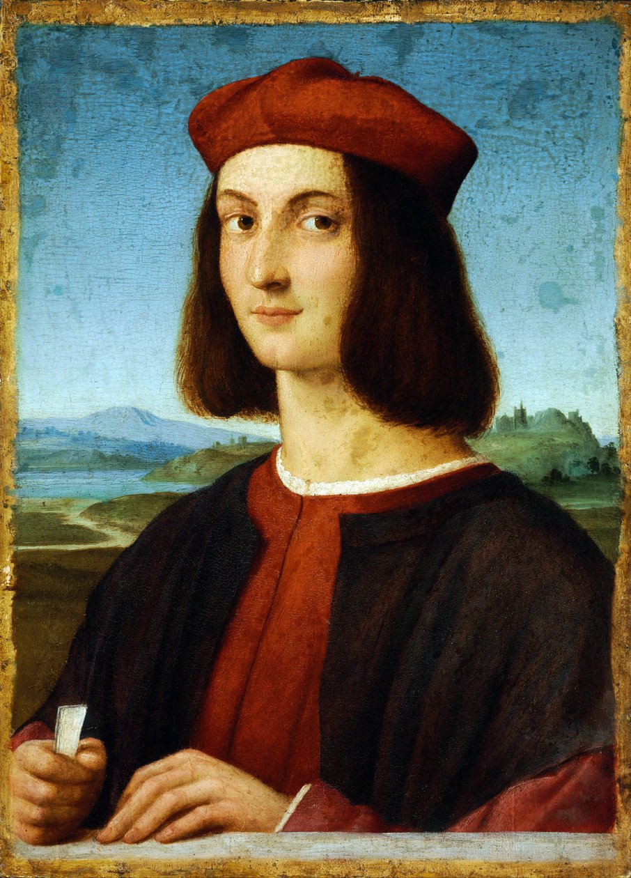 Portret Pietro Bembo (1470-1547) - peinture de Raphael (Raffaello Sanzio autorstwa Raphael