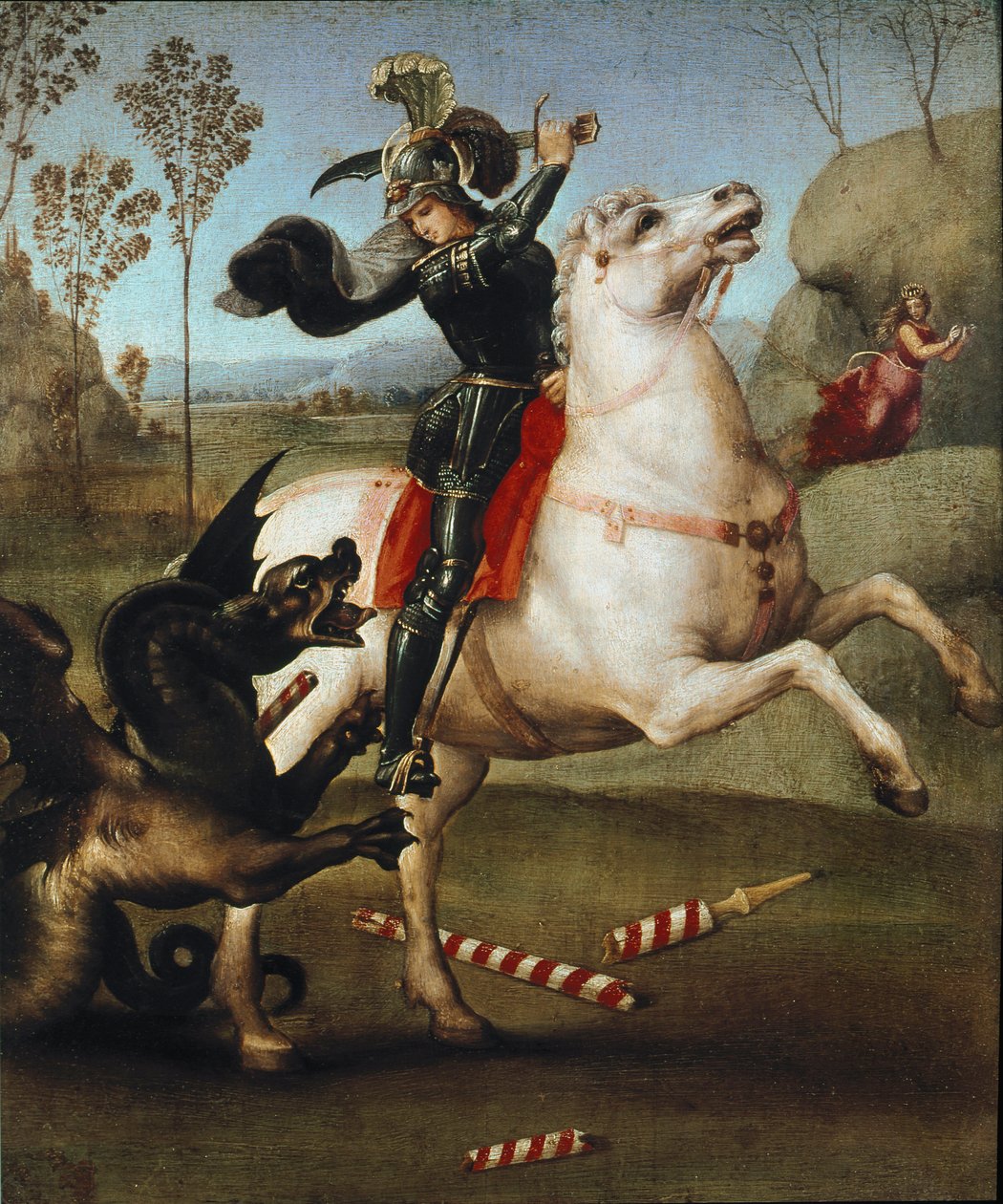 Święty Jerzy i smok autorstwa Raphael (1483 1520)