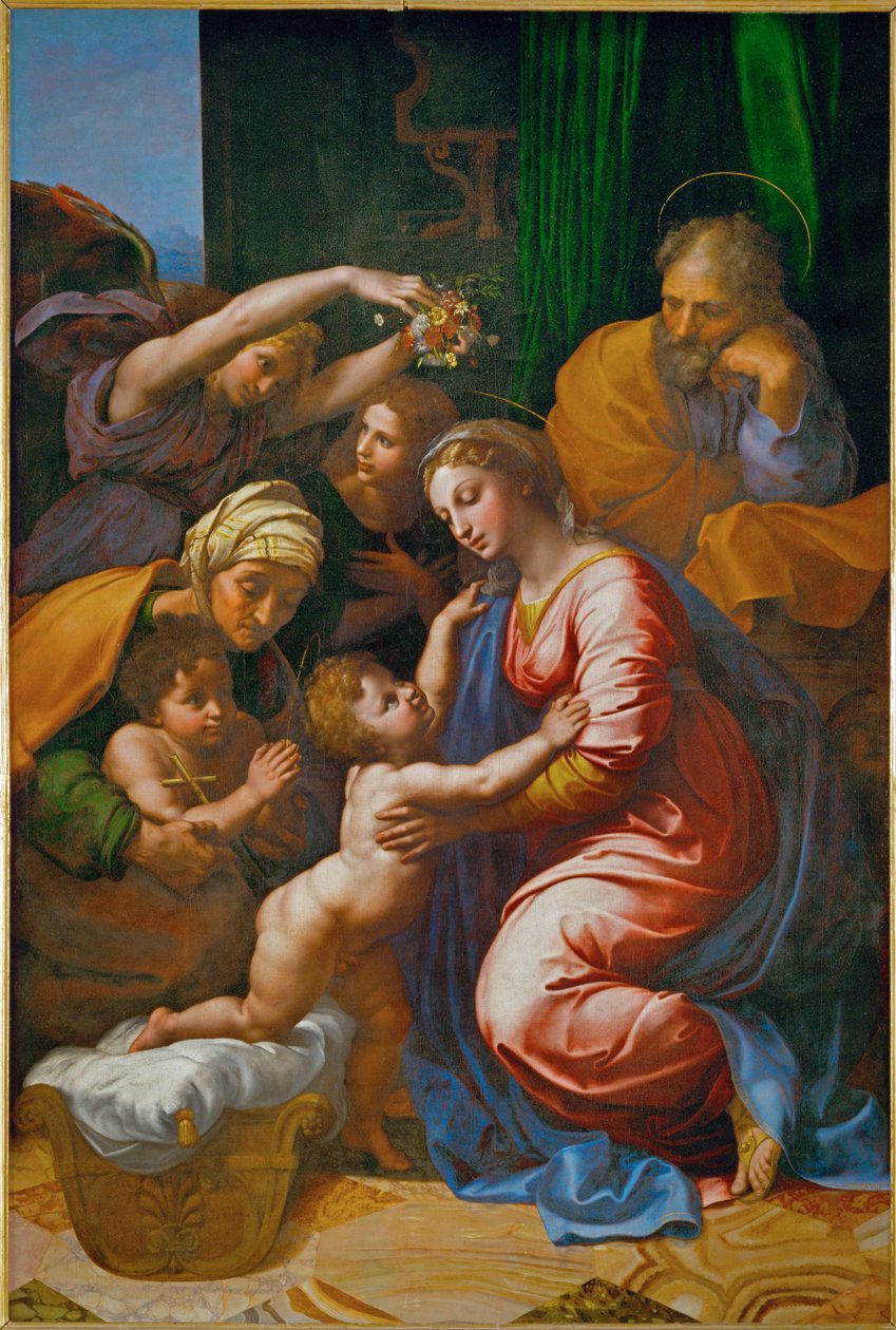 Święta Rodzina, zwana "La Grande Sainte Famille de Francois I" ... autorstwa Raphael (1483 1520)