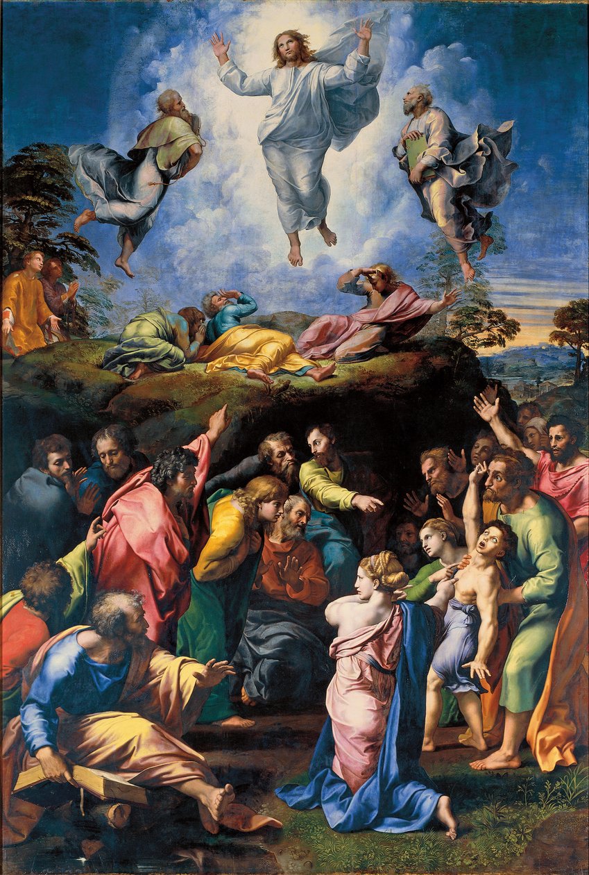 Przemienienie, ok. 1519-20 (olej na desce) autorstwa Raphael