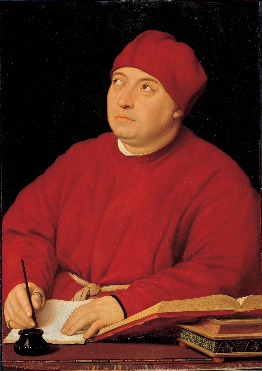 portret kardynała Tommaso Inghiramiego (olej na drewnie) autorstwa Raphael (1483 1520) (& studio)