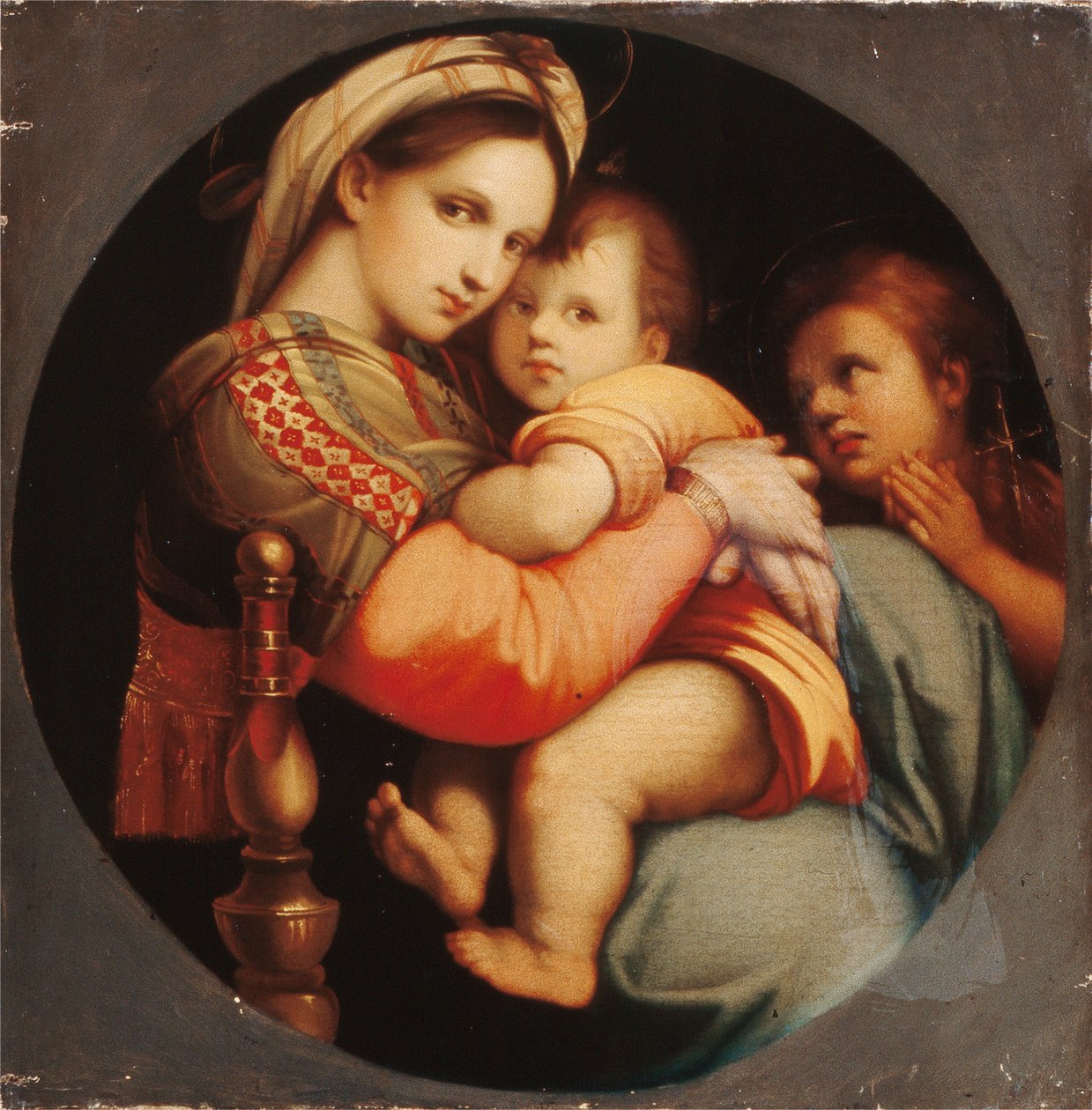 Madonna z krzesła (olej na płótnie) autorstwa Raphael (1483 1520) (after)