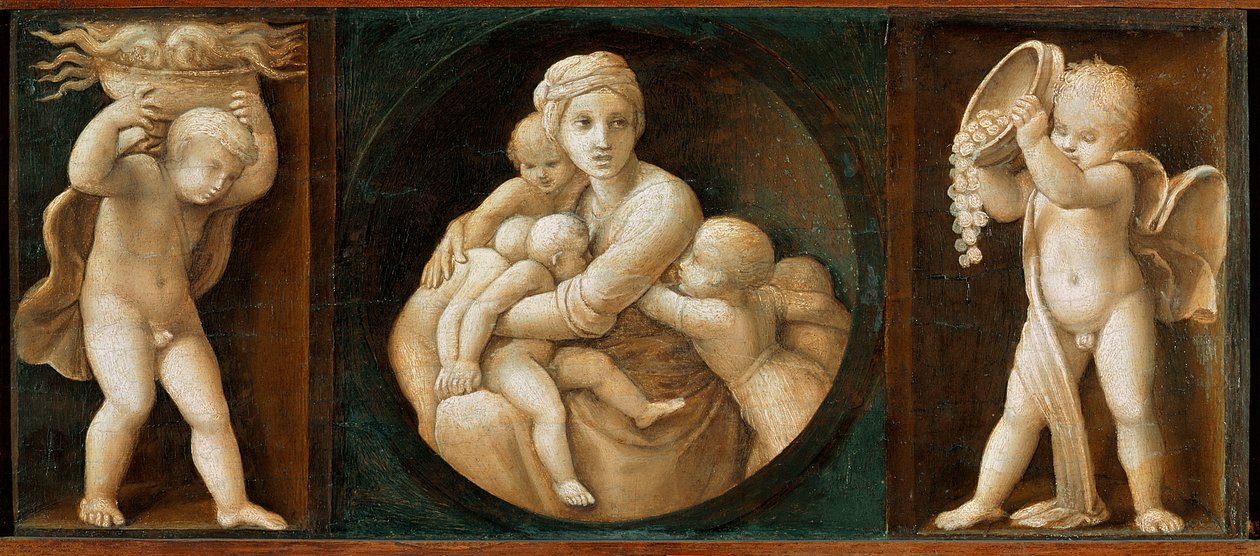 Dobroczynność, predella z ołtarza Baglioniego autorstwa Raphael (1483 1520)