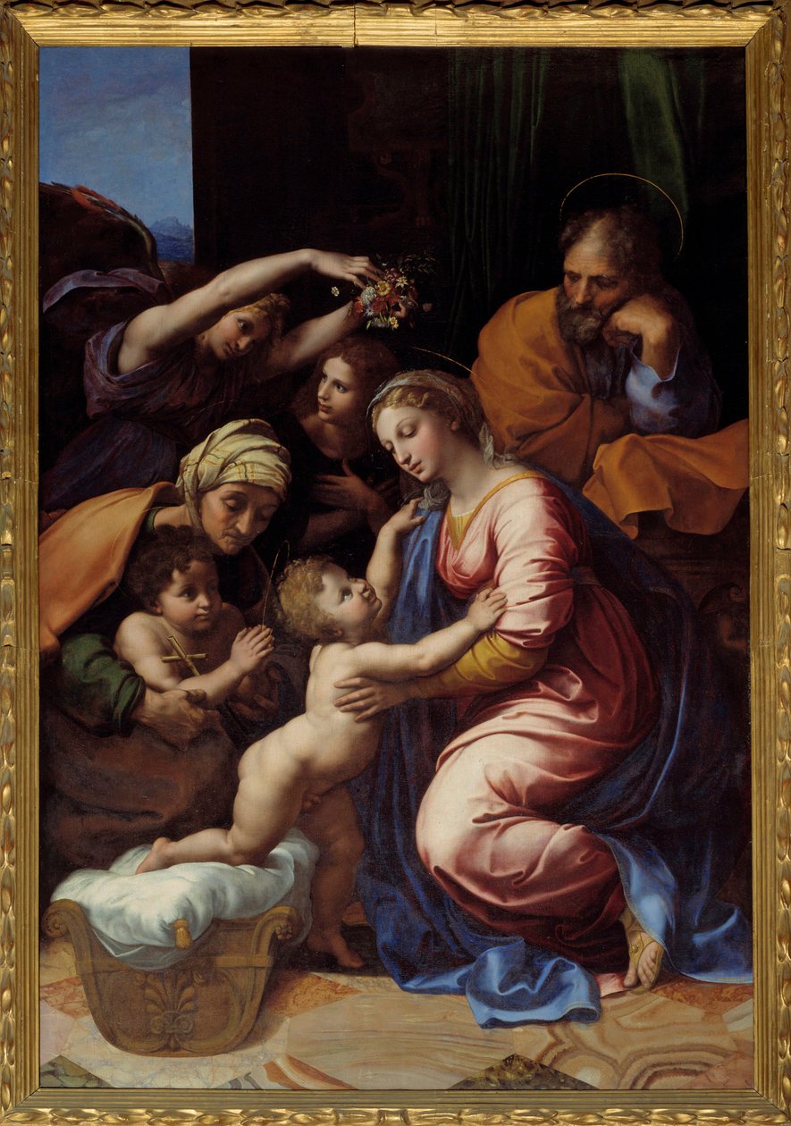 Święta Rodzina znana jako La Grande Sainte Famille – Francois I Obraz Rafaela (Raffaello Sanzio) (1483-1520) Niedz. 2,07x1,4m autorstwa Raphael