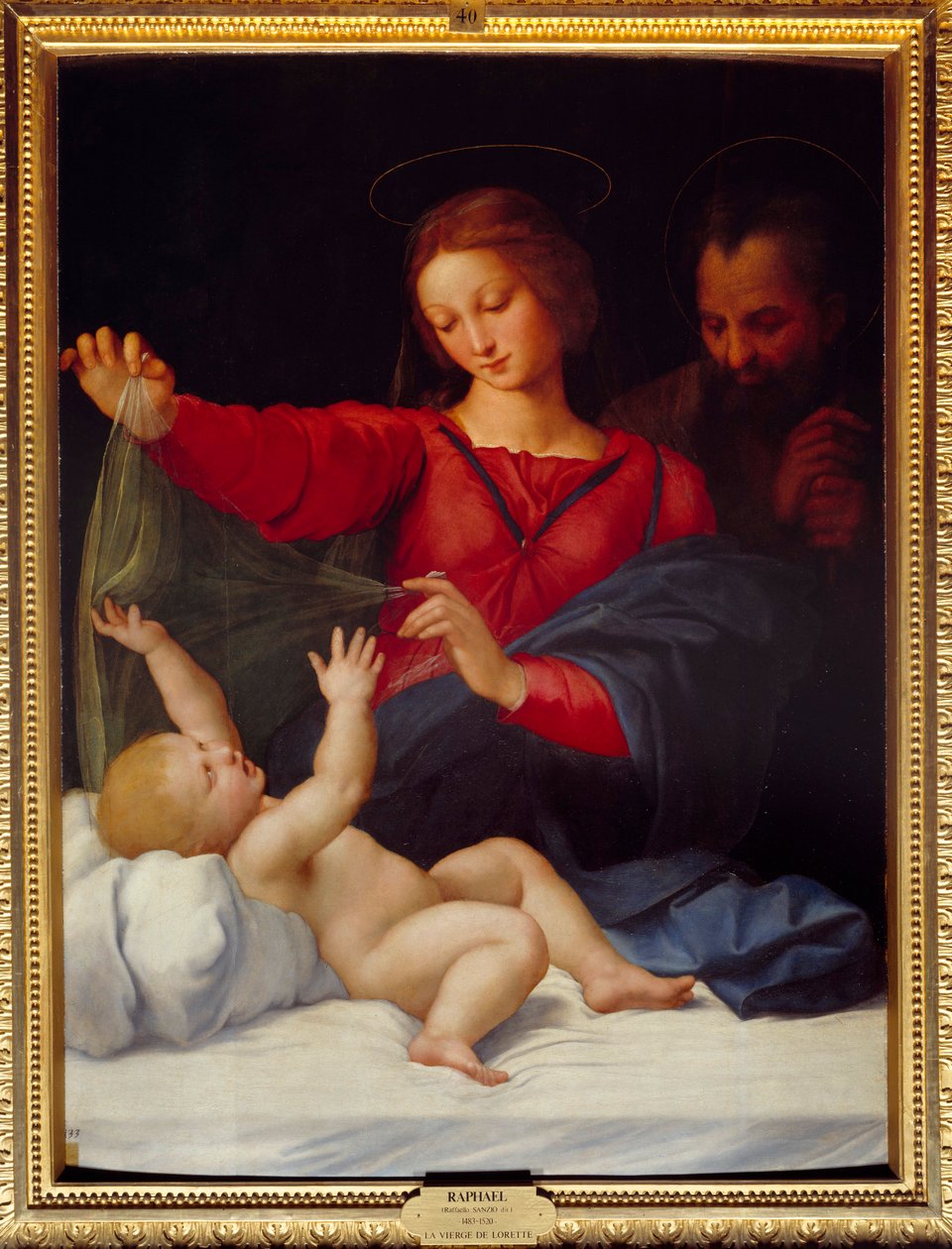 Madonna de Lorette (Madonna di Loreto) Obraz Raffaello Sanzio dit Raphael (1483-1520) XV-wieczne słońce. 1,2x0,9 m Chantilly, Musee Conde autorstwa Raphael