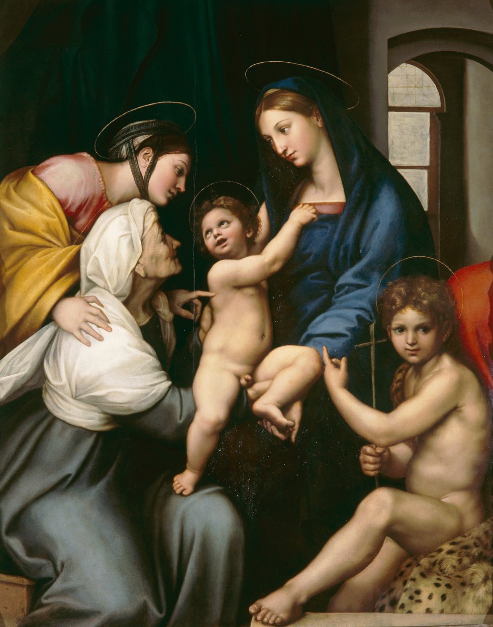 Madonna z tkaniny, ok. 1514 (olej na desce) autorstwa Raphael