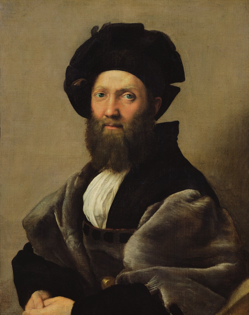 Portret Baldassare Castiglione (1478-1529) przed 1516 (olej na płótnie) autorstwa Raphael