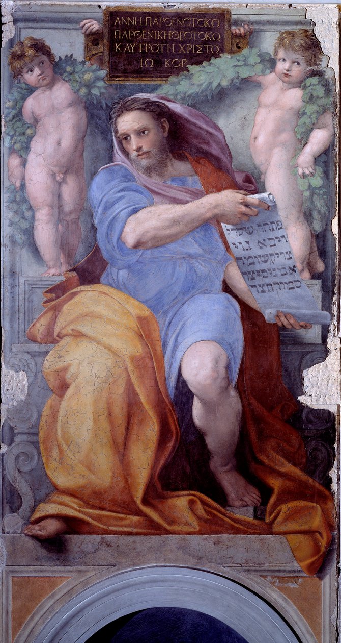 Prorok Izajasz (fresk) autorstwa Raphael