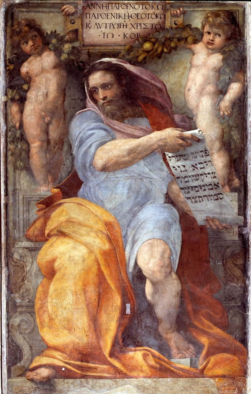 Prorok Izajasz (fresk) autorstwa Raphael