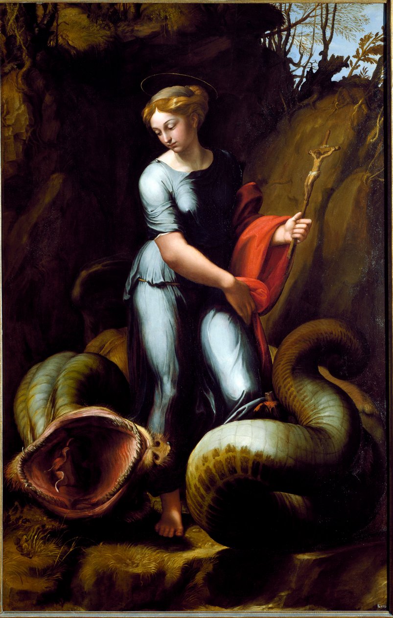 Święta Małgorzata (olej na płótnie, ok. 1520) autorstwa Raphael