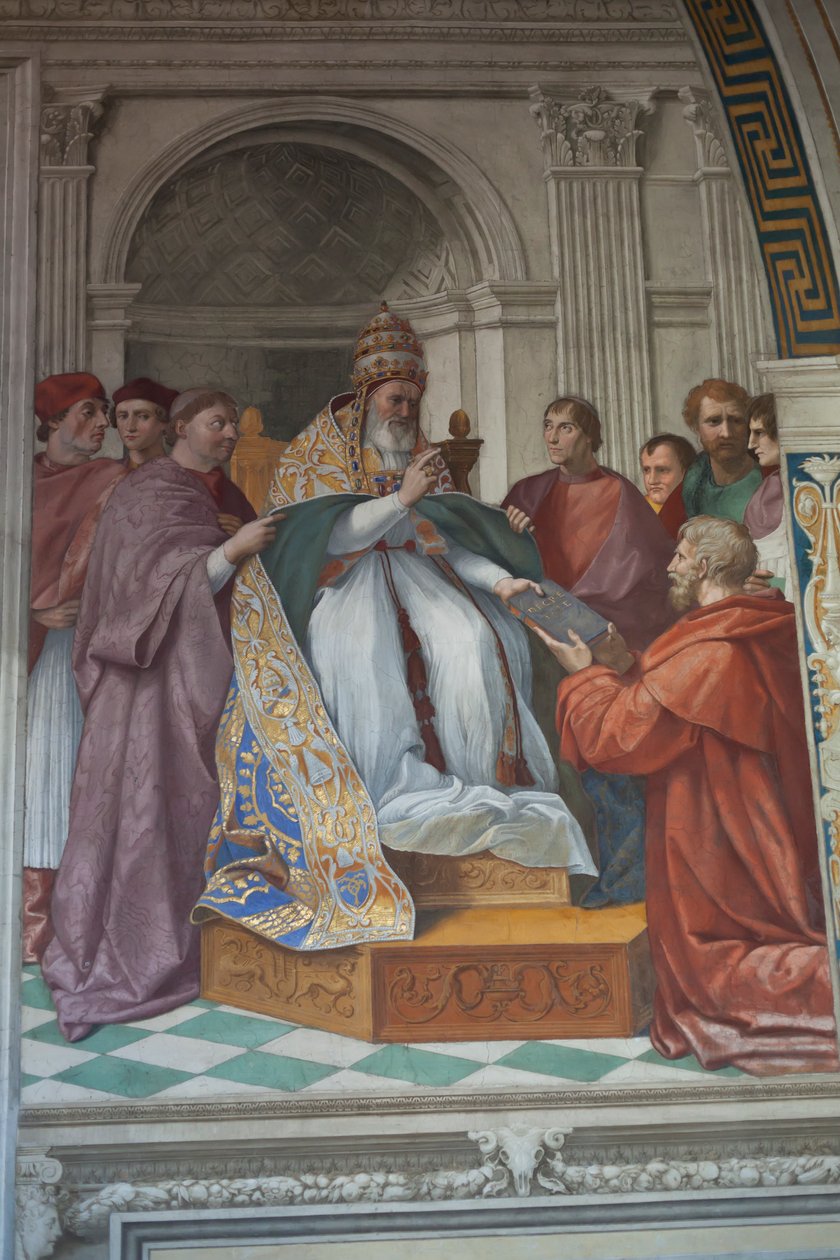 Dostarczenie dekretali papieżowi Grzegorzowi IX (zdjęcie) autorstwa Raphael (1483 1520)