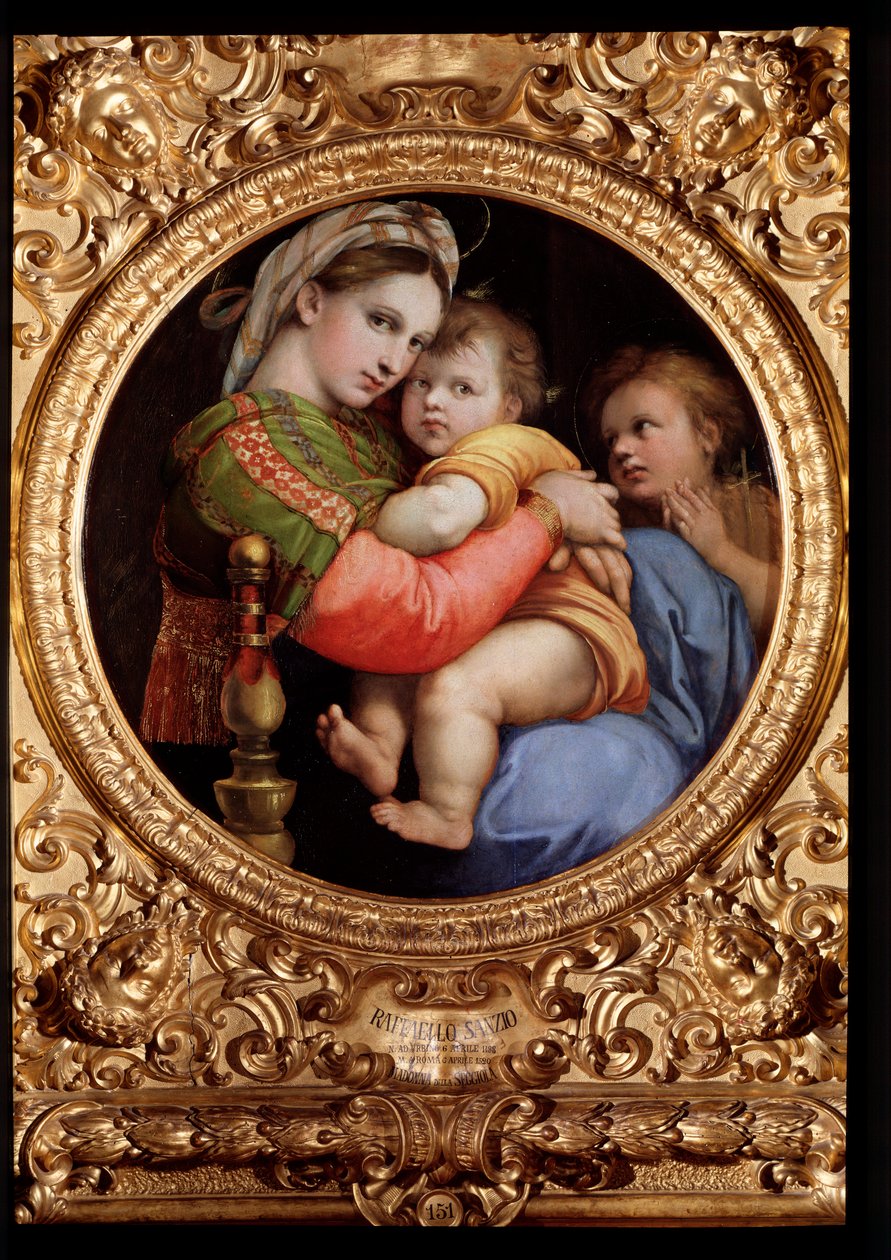 Madonna z Krzesła - olej na drewnie autorstwa Raphael