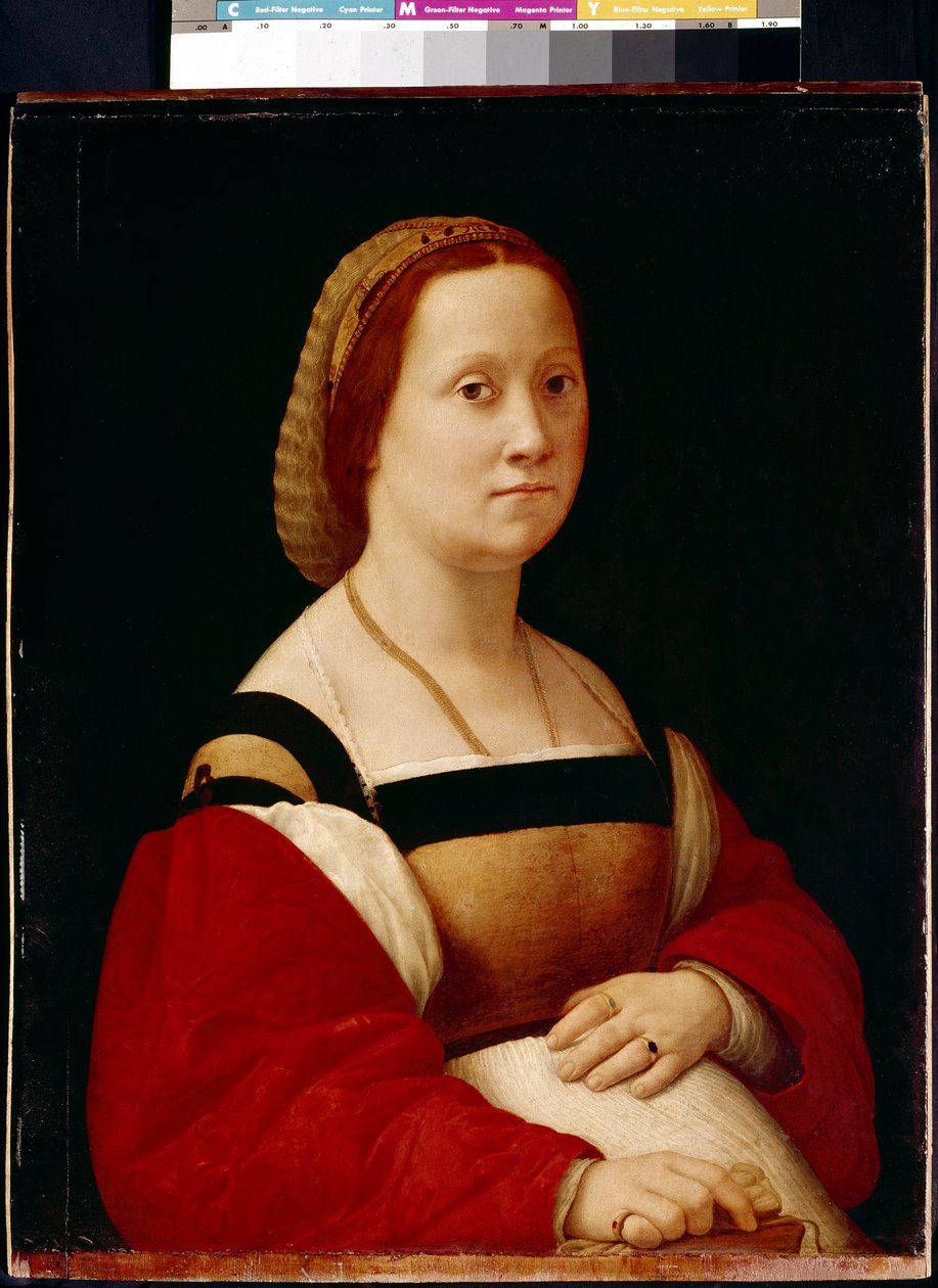 Kobieta w ciąży (La Gravida) (olej na drewnie) autorstwa Raphael