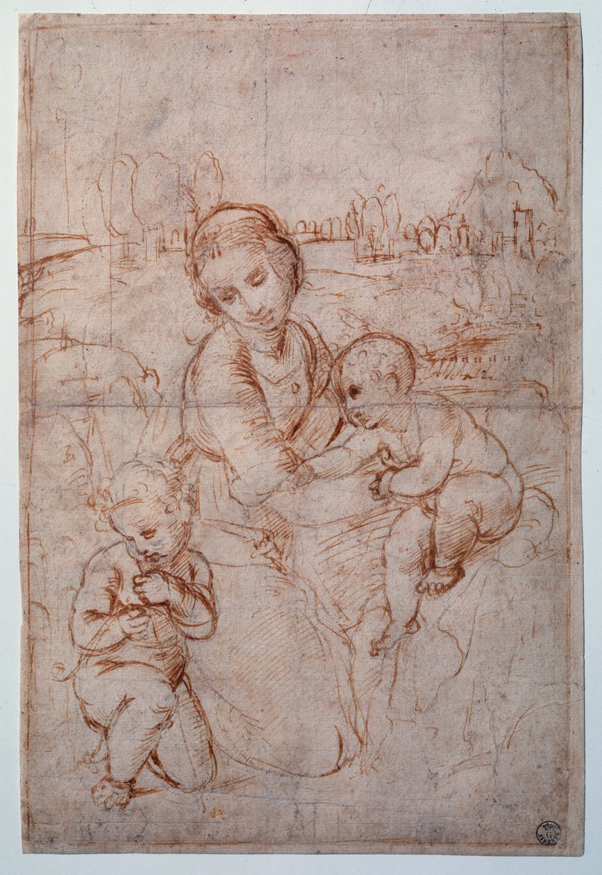 Studium Matki Boskiej księcia Esterhazy - rysunek, ok. 1507-1508 autorstwa Raphael