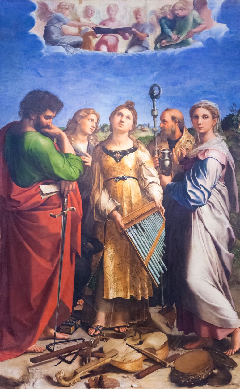 Ekstaza św. Cecylia autorstwa Raphael (1483 1520)