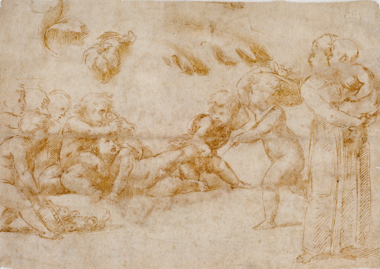 Amorini w zabawie, c1500-1520 autorstwa Raphael