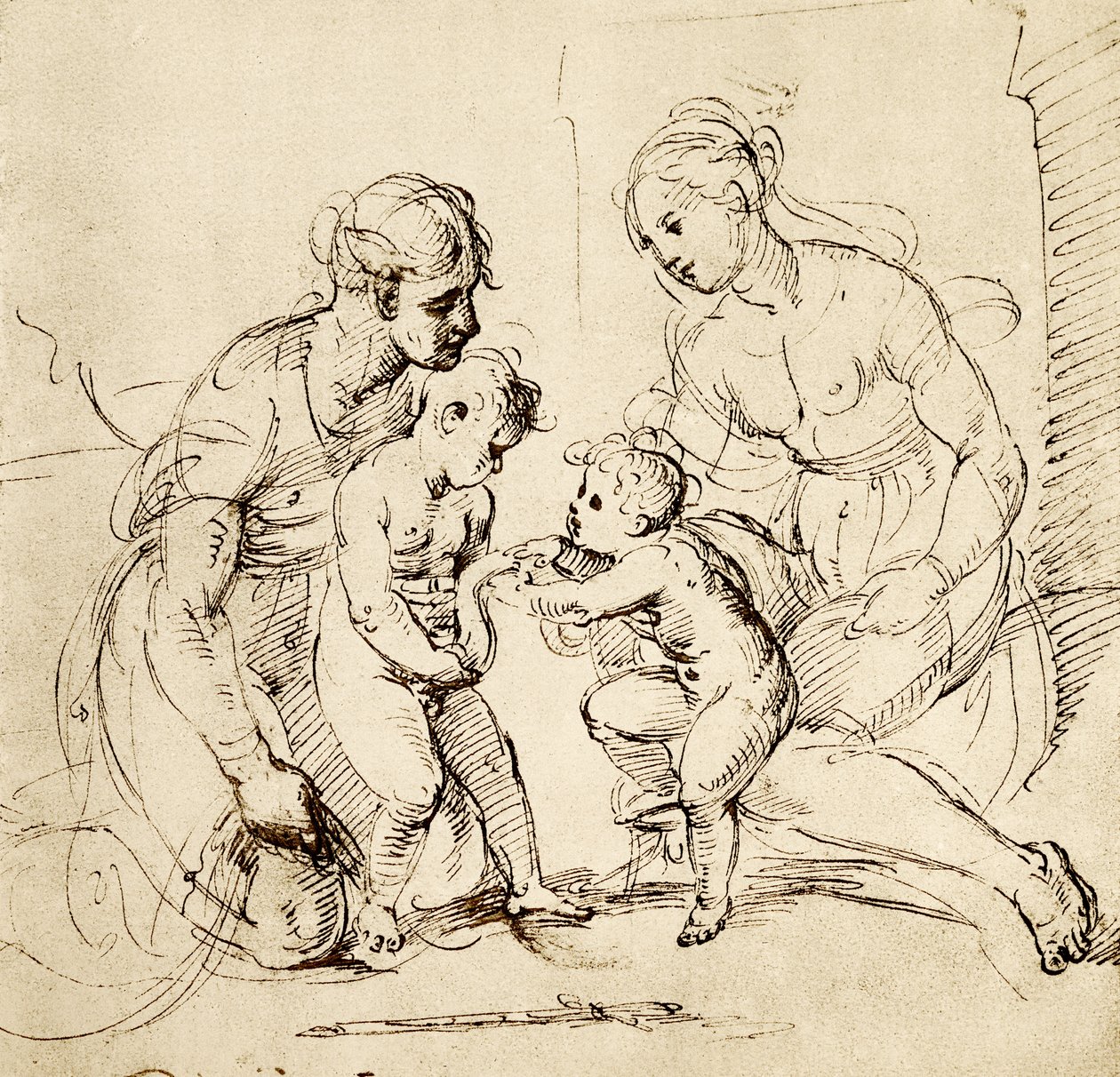 Projekt dla Świętej Rodziny z domu Canigiani w Monachium autorstwa Raffaello Sanzio Raphael