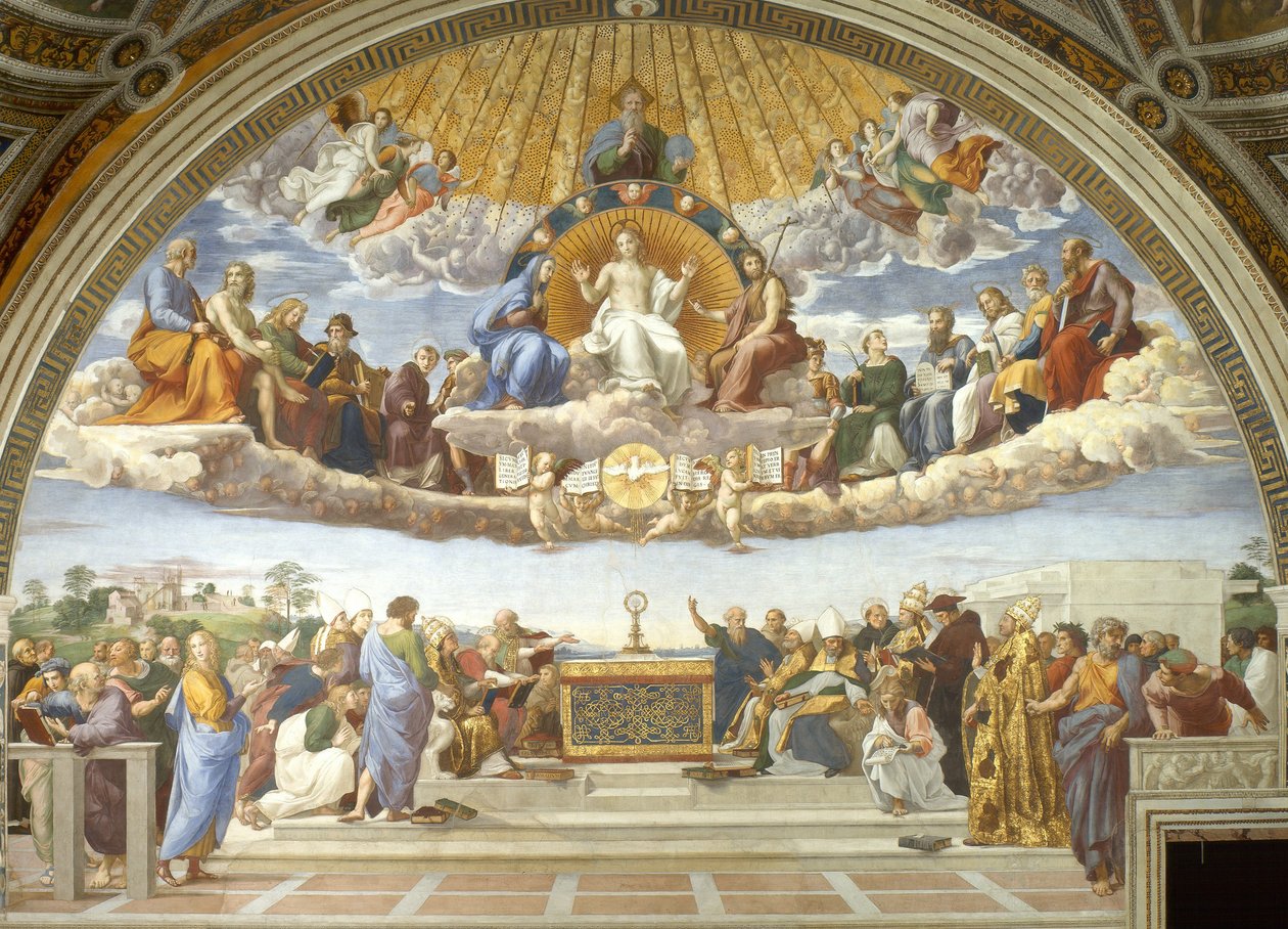 Dysputa na temat Najświętszego Sakramentu autorstwa Raphael