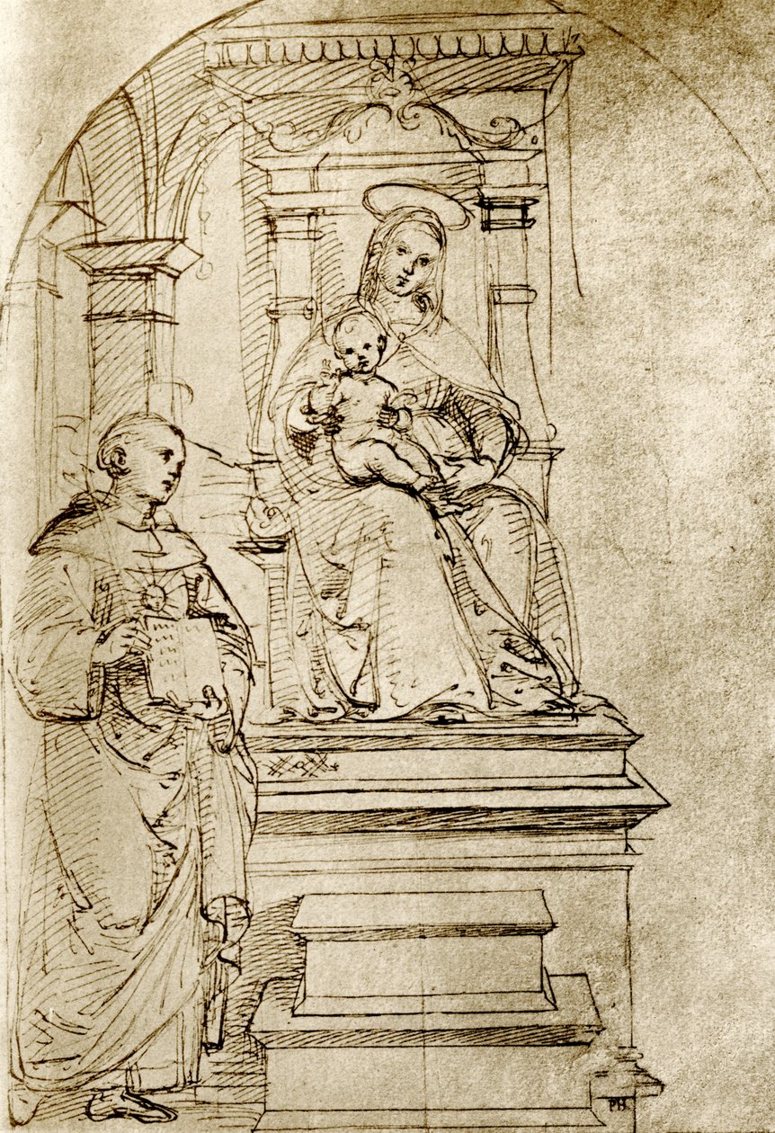 Intronizowana Madonna autorstwa Raffaello Sanzio Raphael