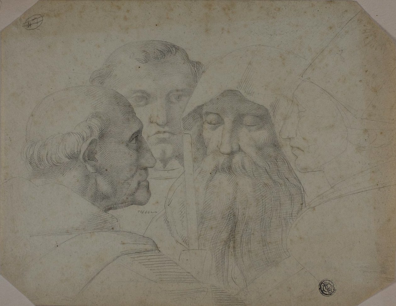 Czterech mężczyzn w rozmowie autorstwa Raphael