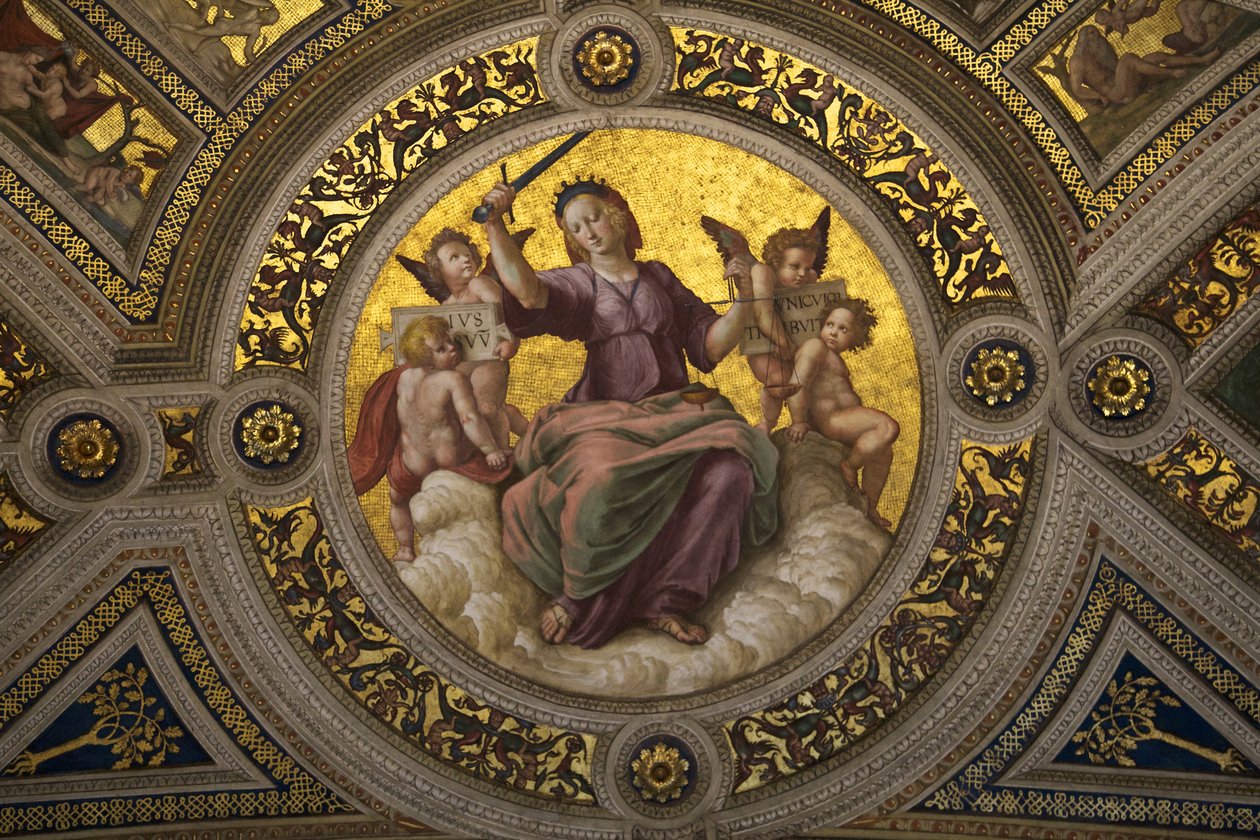 Lady Justice Fresh w Stanza della Segnatura autorstwa Raffaello Sanzio Raphael