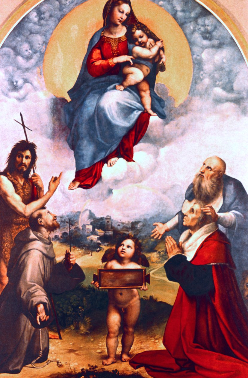 Madonna z Foligno, c1511-1512 autorstwa Raffaello Sanzio Raphael