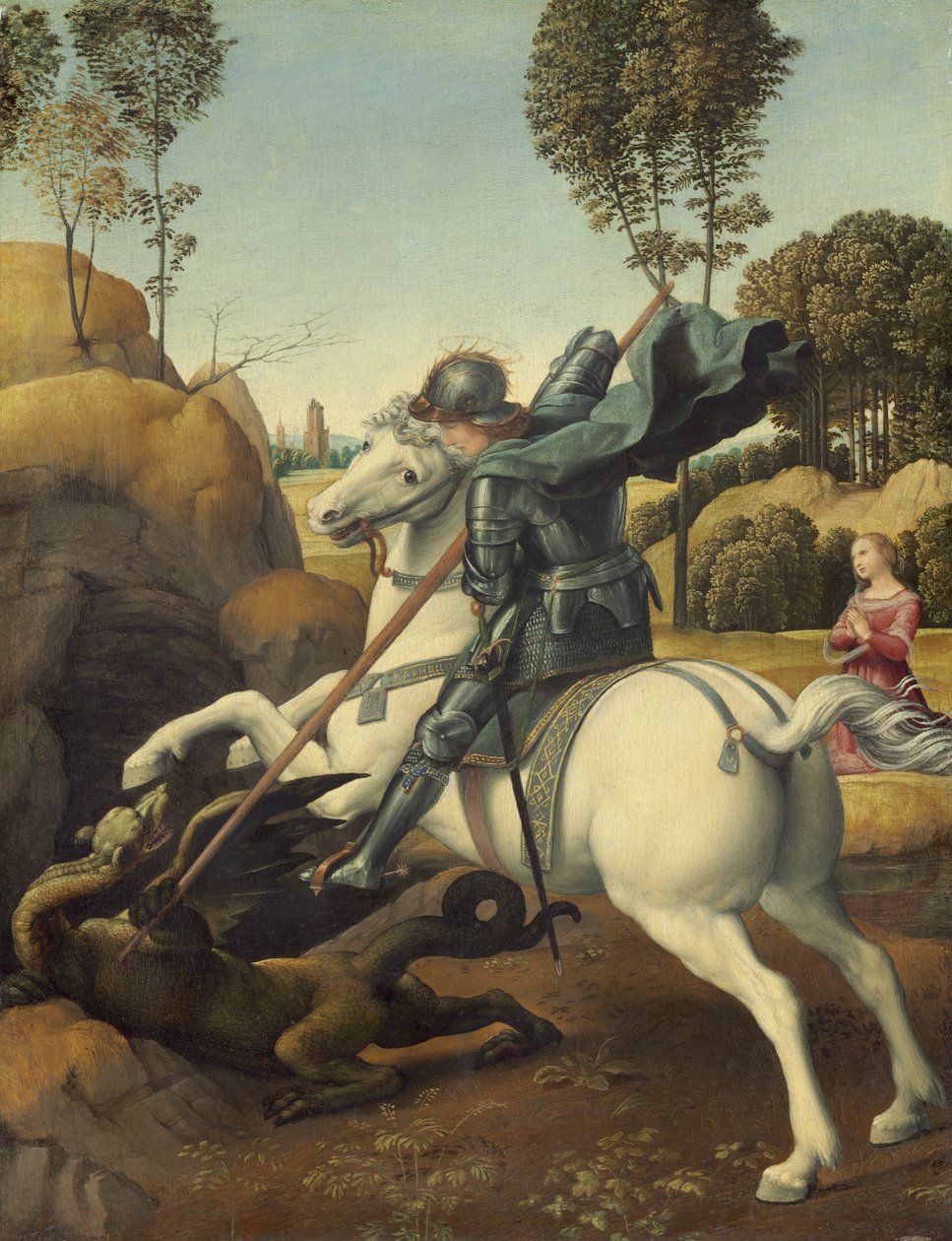 Święty Jerzy i Smok, ok. 1506 autorstwa Raphael