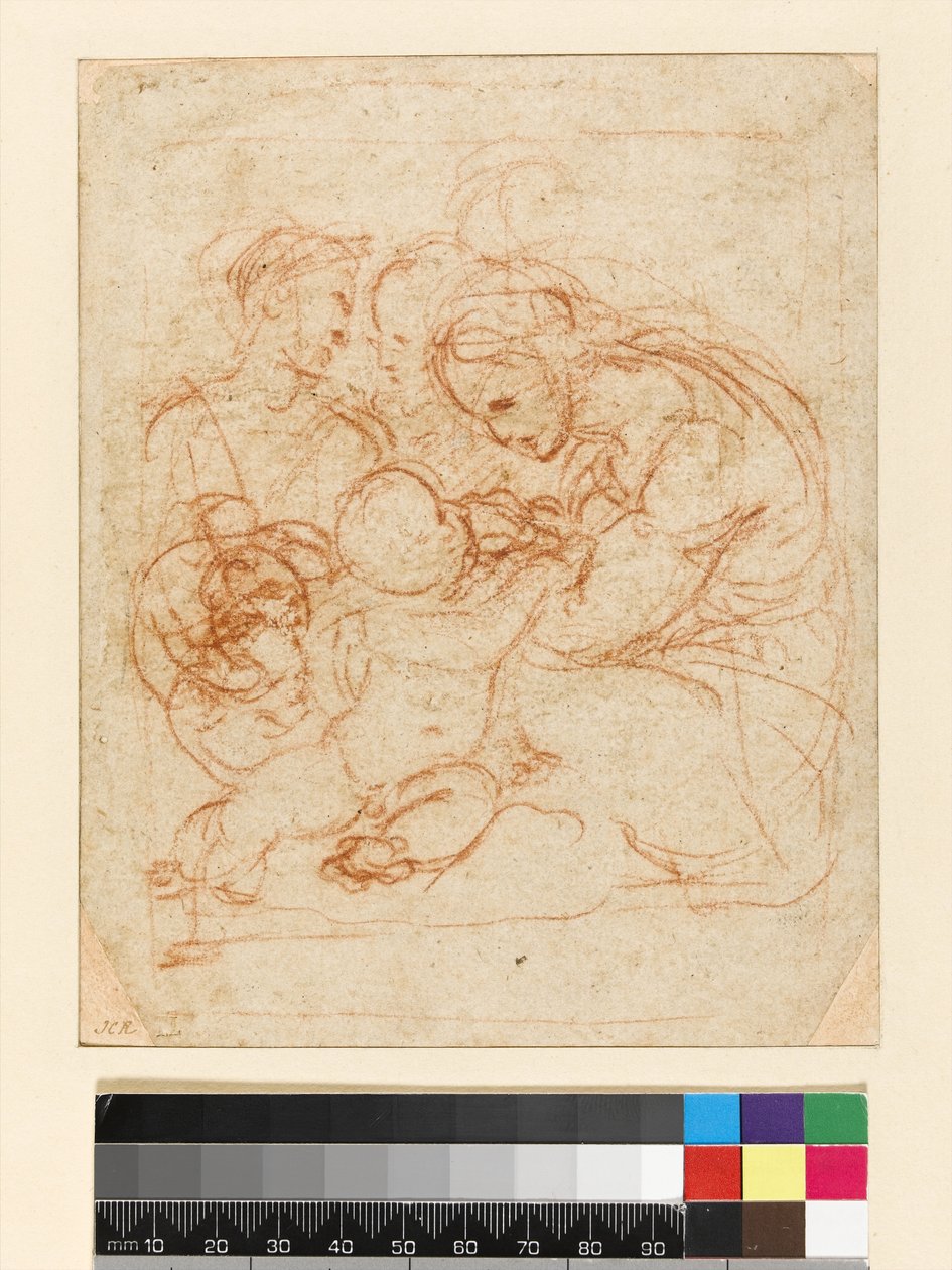 Święta Rodzina, ok. 1510-12 (kreda na papierze) autorstwa Raffaello Sanzio Raphael