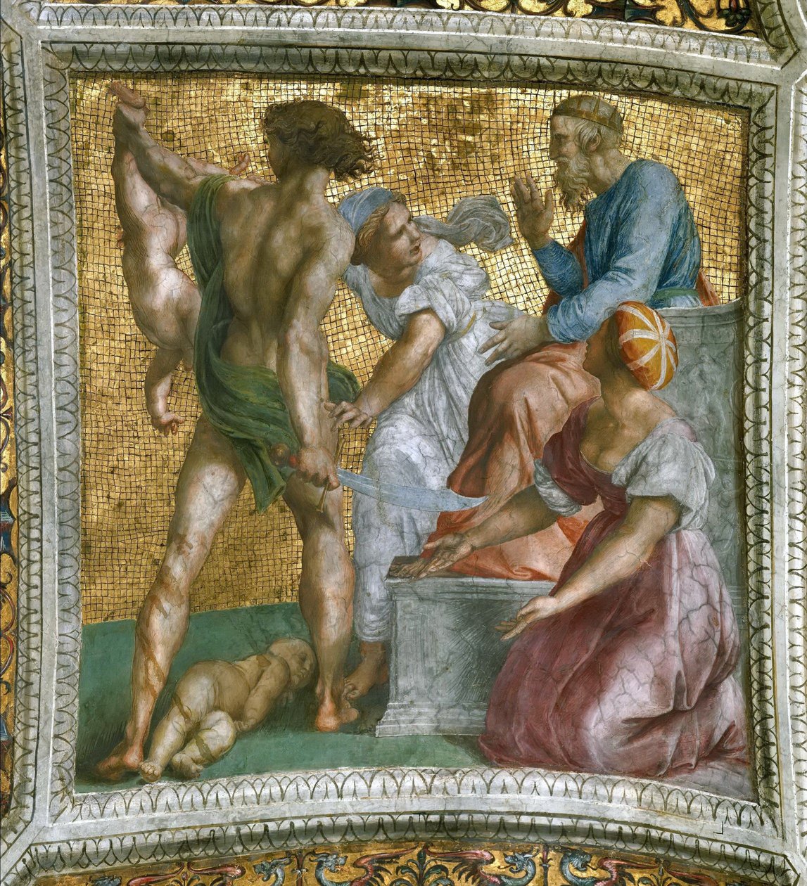 Sąd Salomona Fresk sufitowy w Stanza della Segnatura, ok. 1510-1511. autorstwa Raphael