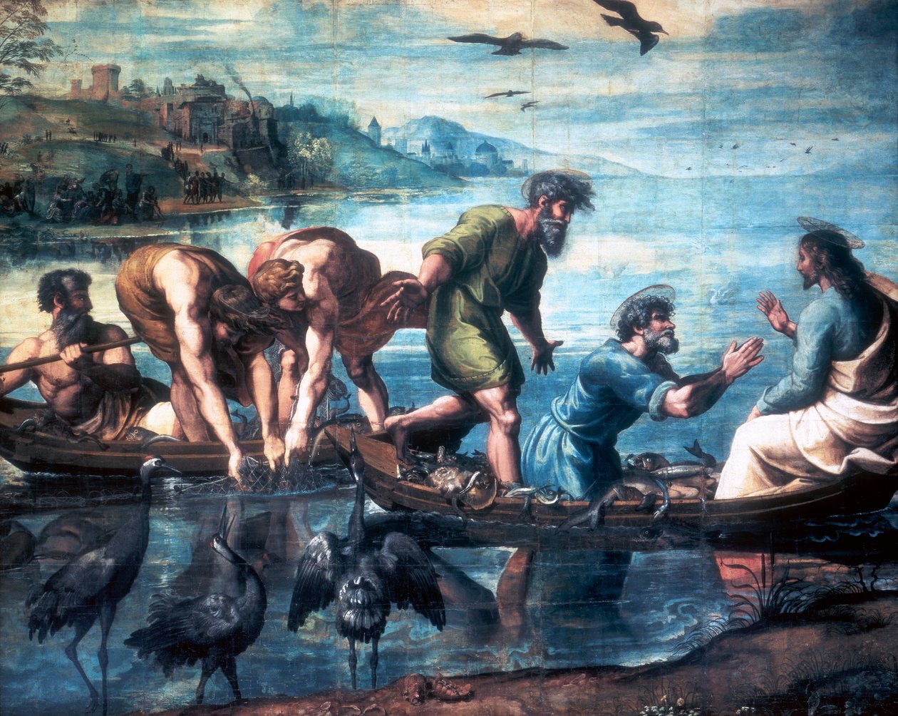 „Cudowny Połów Ryb”, 1515 autorstwa Raphael