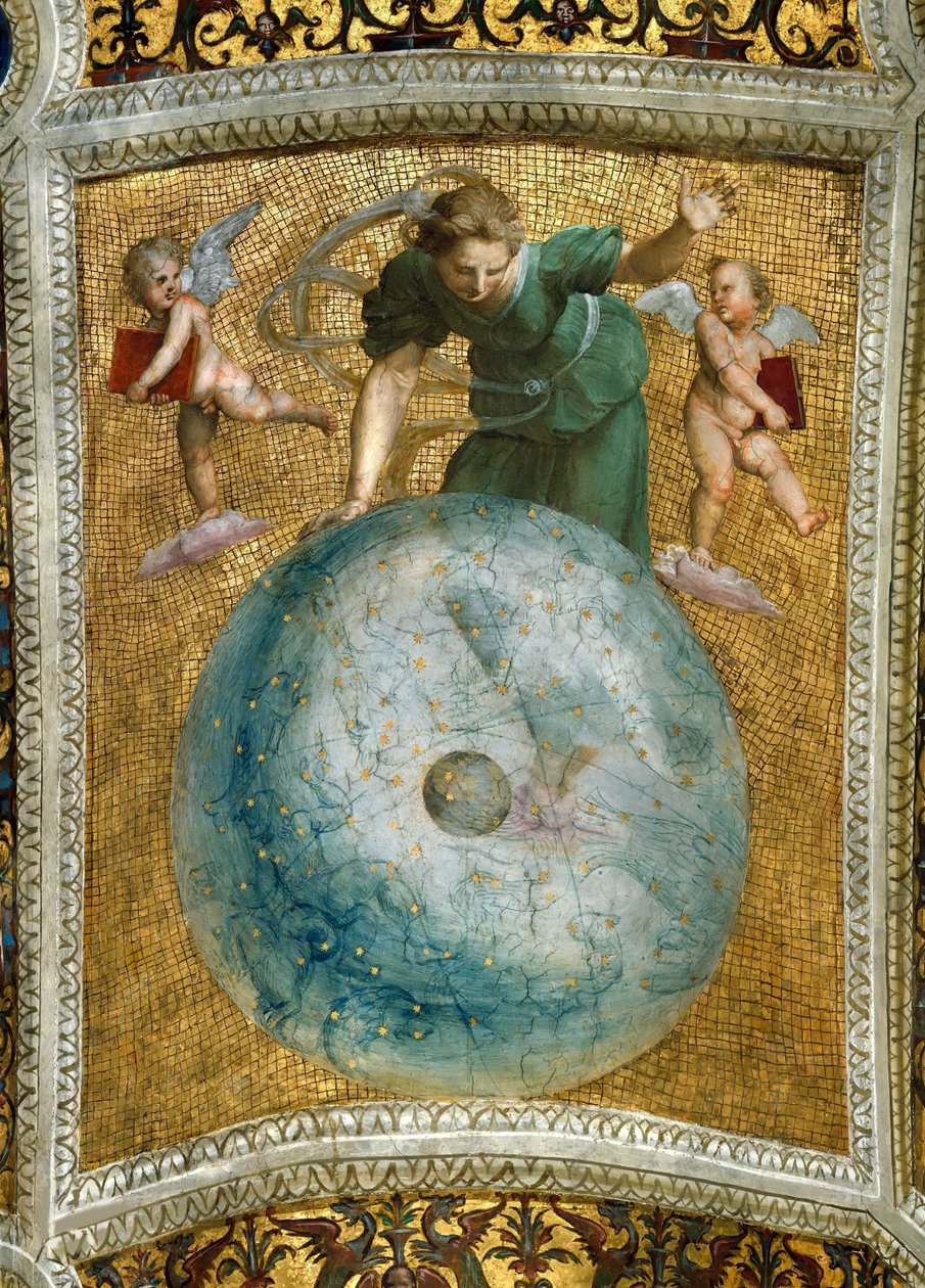 Mobilny Primum. Fresk na suficie w Stanza della Segnatura, ok. 1510-1511. autorstwa Raphael