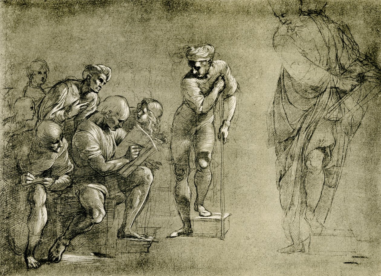 Grupa Pitagorasa ze Szkoły Ateńskiej autorstwa Raffaello Sanzio Raphael