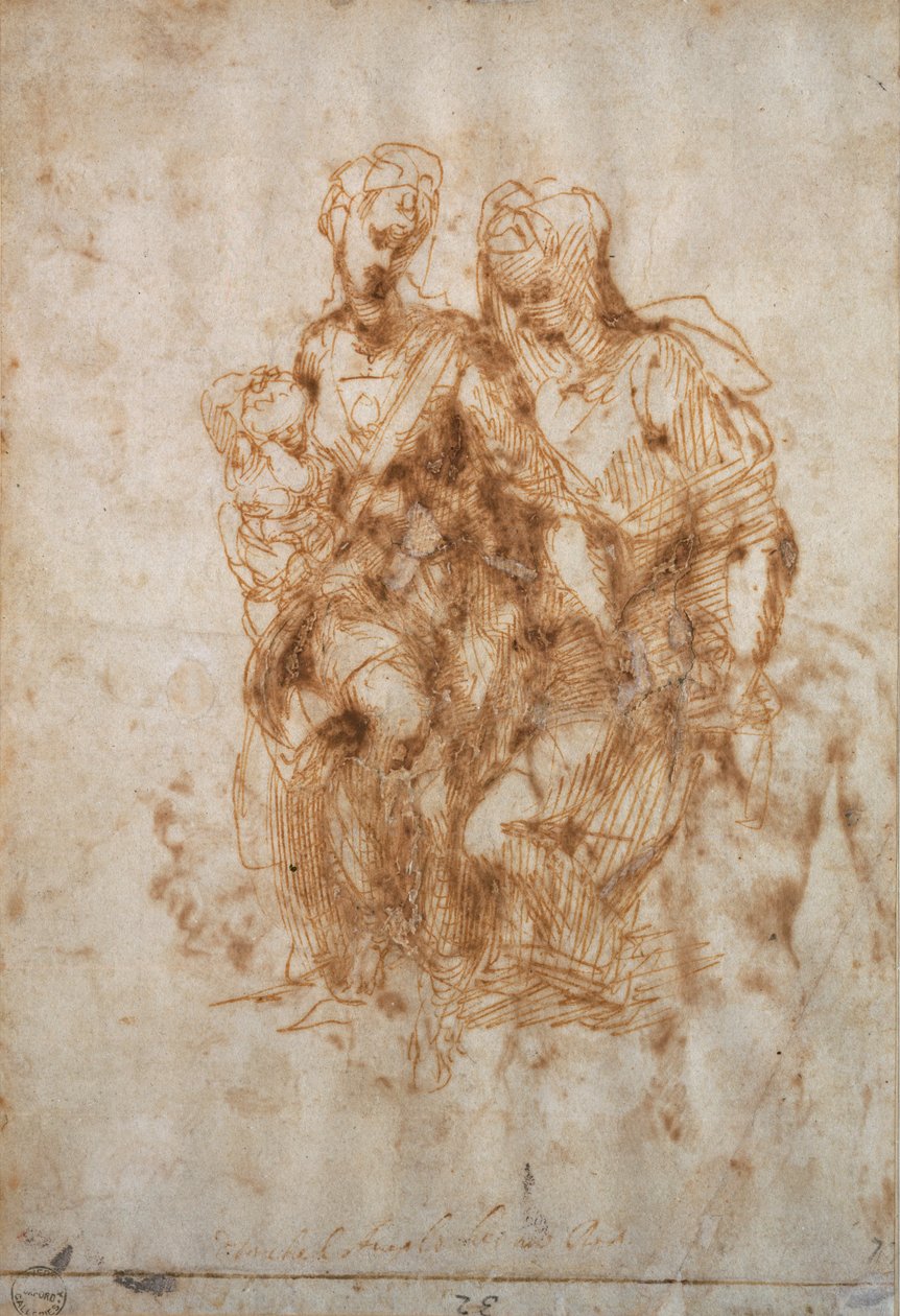 Dziewica z Dzieciątkiem ze św. Anną, ok. 1500-1520 autorstwa Raphael