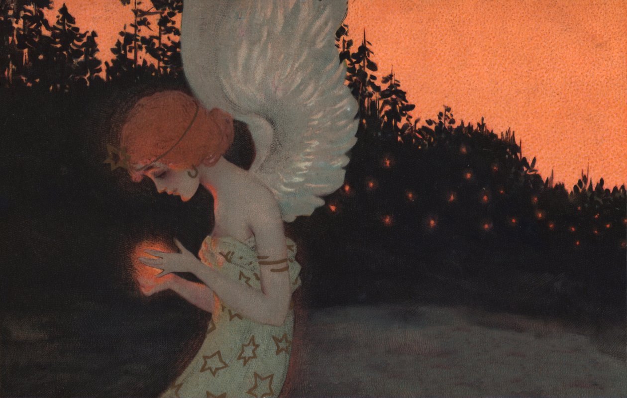Świąteczny anioł autorstwa Raphael Kirchner