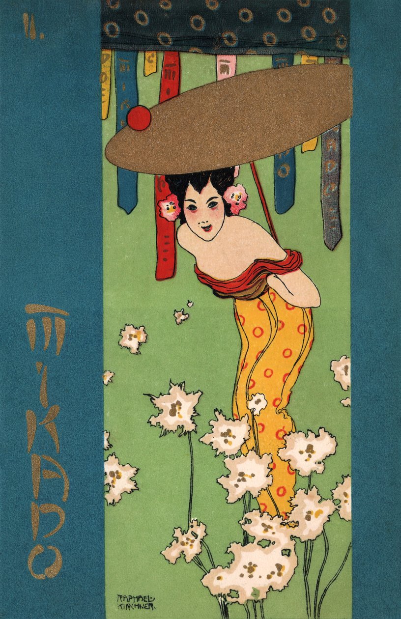 Gejsza, ok. 1900 r. (ilustracja) autorstwa Raphael Kirchner