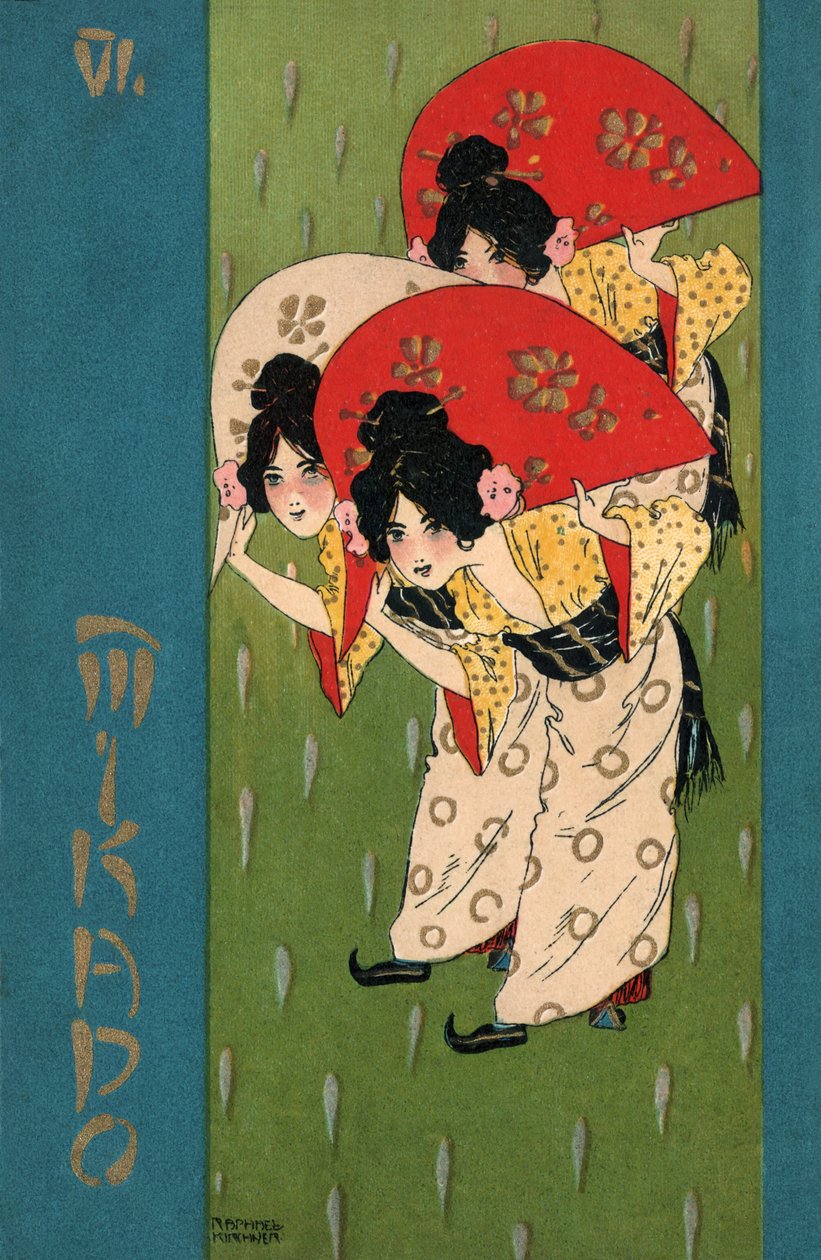 Gejsze, ok. 1900 r. (ilustracja) autorstwa Raphael Kirchner
