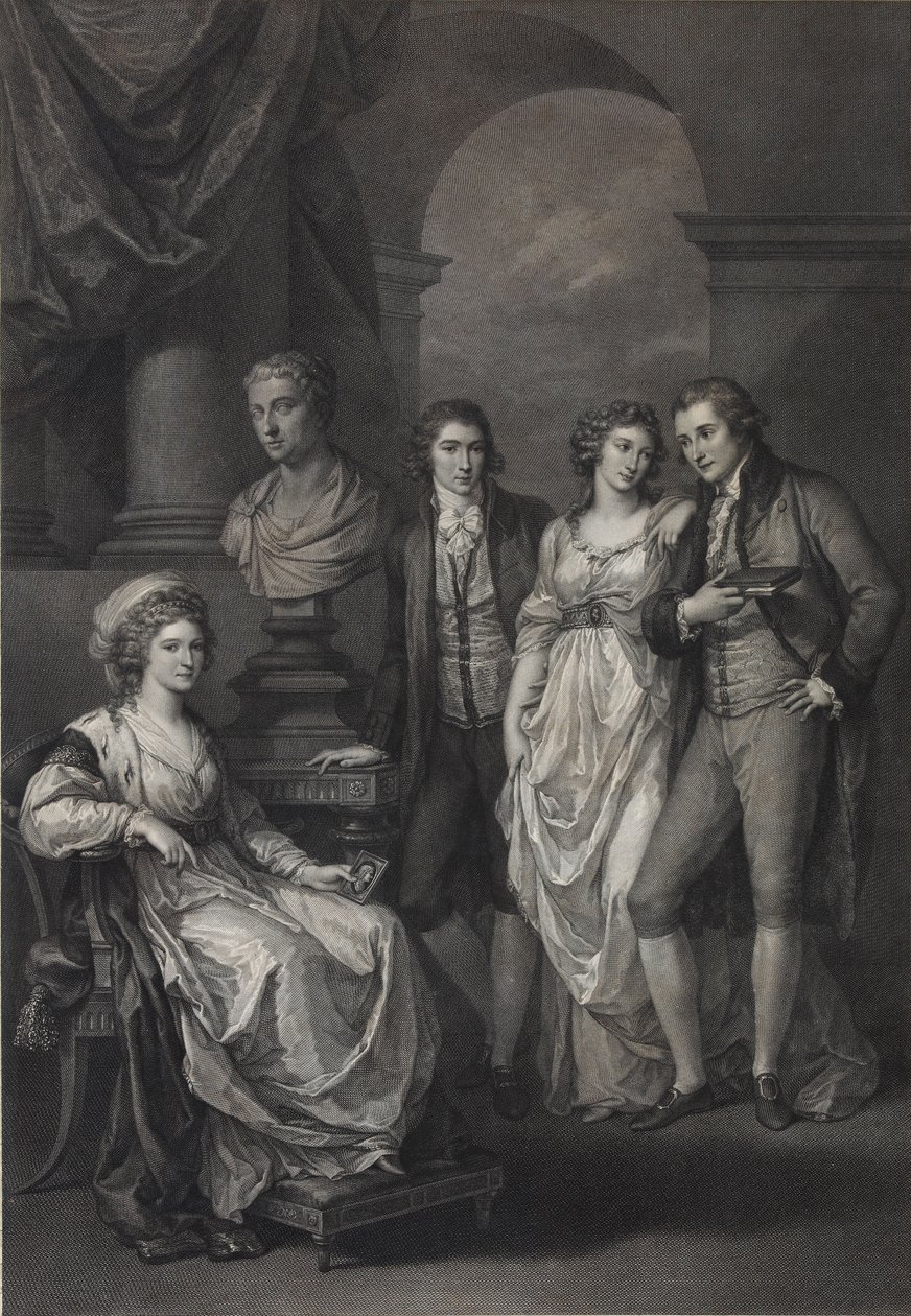 Portret rodzinny Katarzyny Pietrownej Bariatinskiej 1750-1811, z domu księżnej Holstein-Beck, 1793 autorstwa Raphael Morghen
