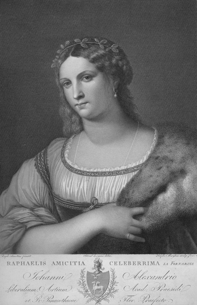 "La Fornarina", ok. 1814. autorstwa Raphael Morghen