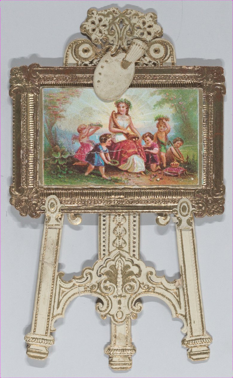Valentine - Stojąca sztaluga, rodzina chromatografowana, 1873. autorstwa Raphael Tuck and Sons