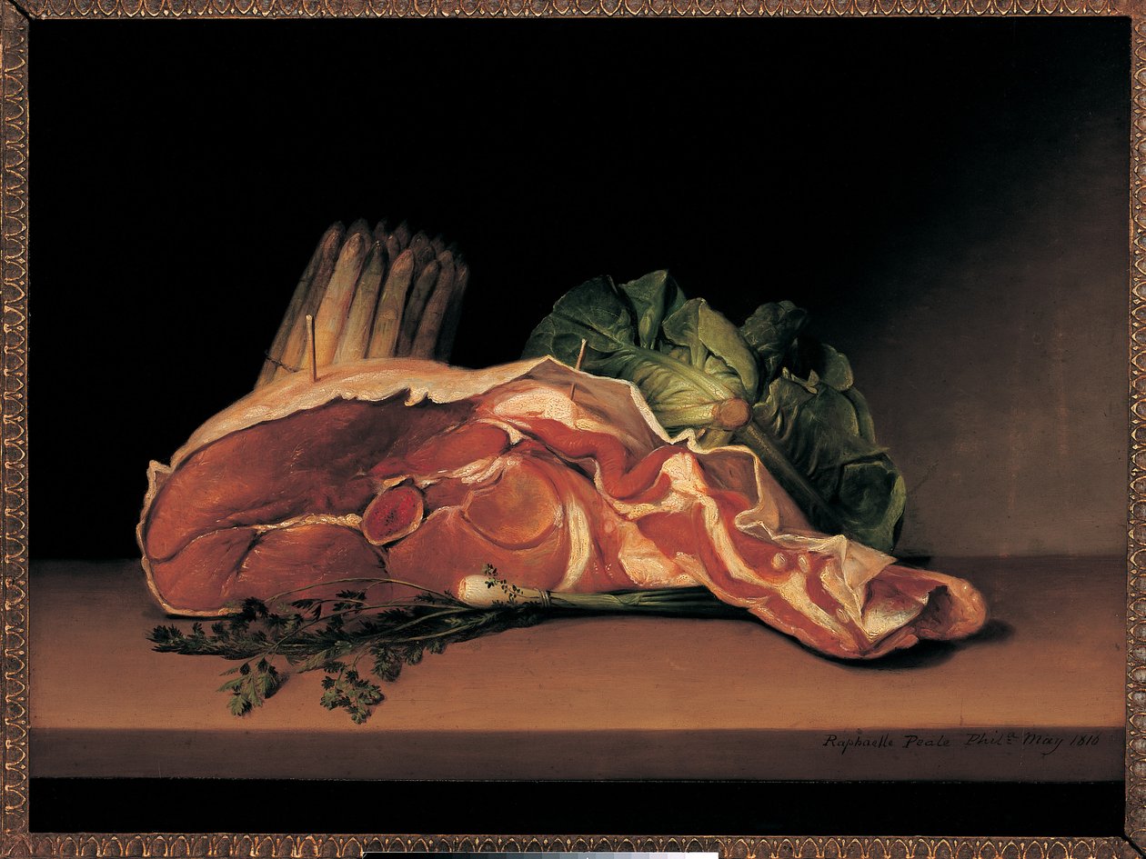 Kotlet i Warzywa, 1816 autorstwa Raphaelle Peale