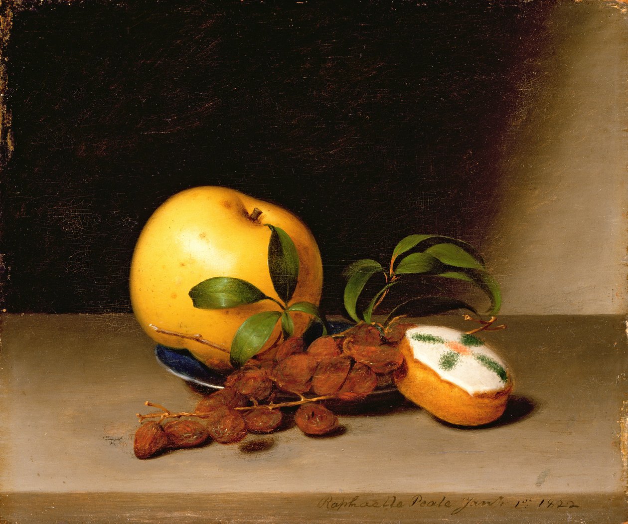 Martwa natura z ciastem, 1822 autorstwa Raphaelle Peale