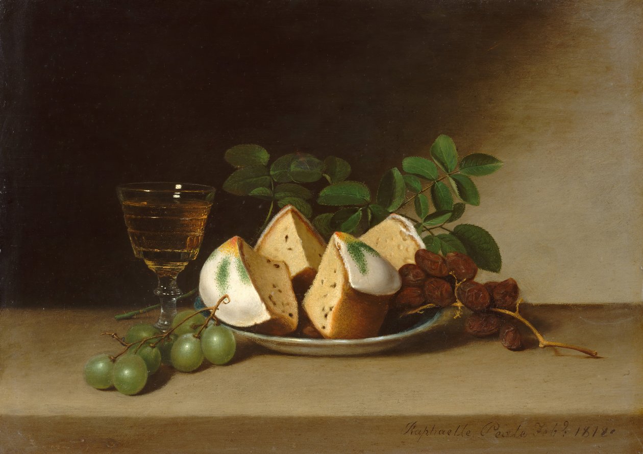Martwa natura z ciastem, 1818. autorstwa Raphaelle Peale