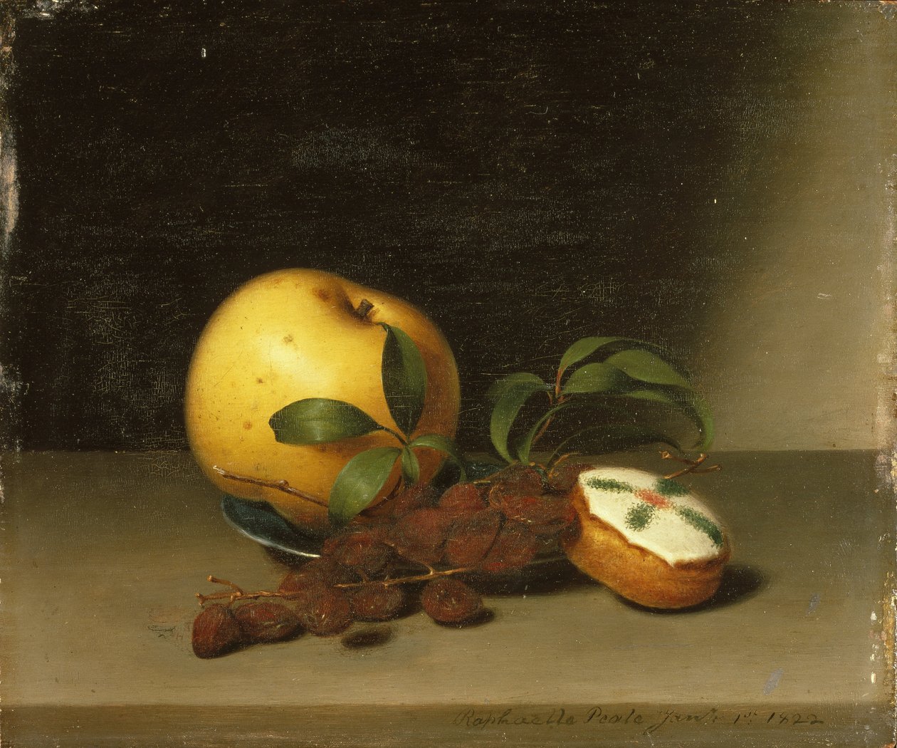 Martwa natura z ciastem, 1822 autorstwa Raphaelle Peale