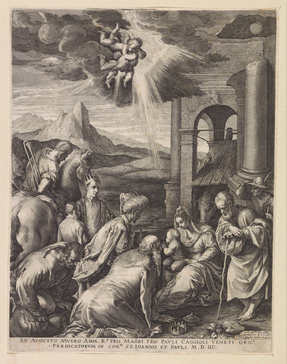 Adoracja Królów autorstwa Raphaël Sadeler (I)
