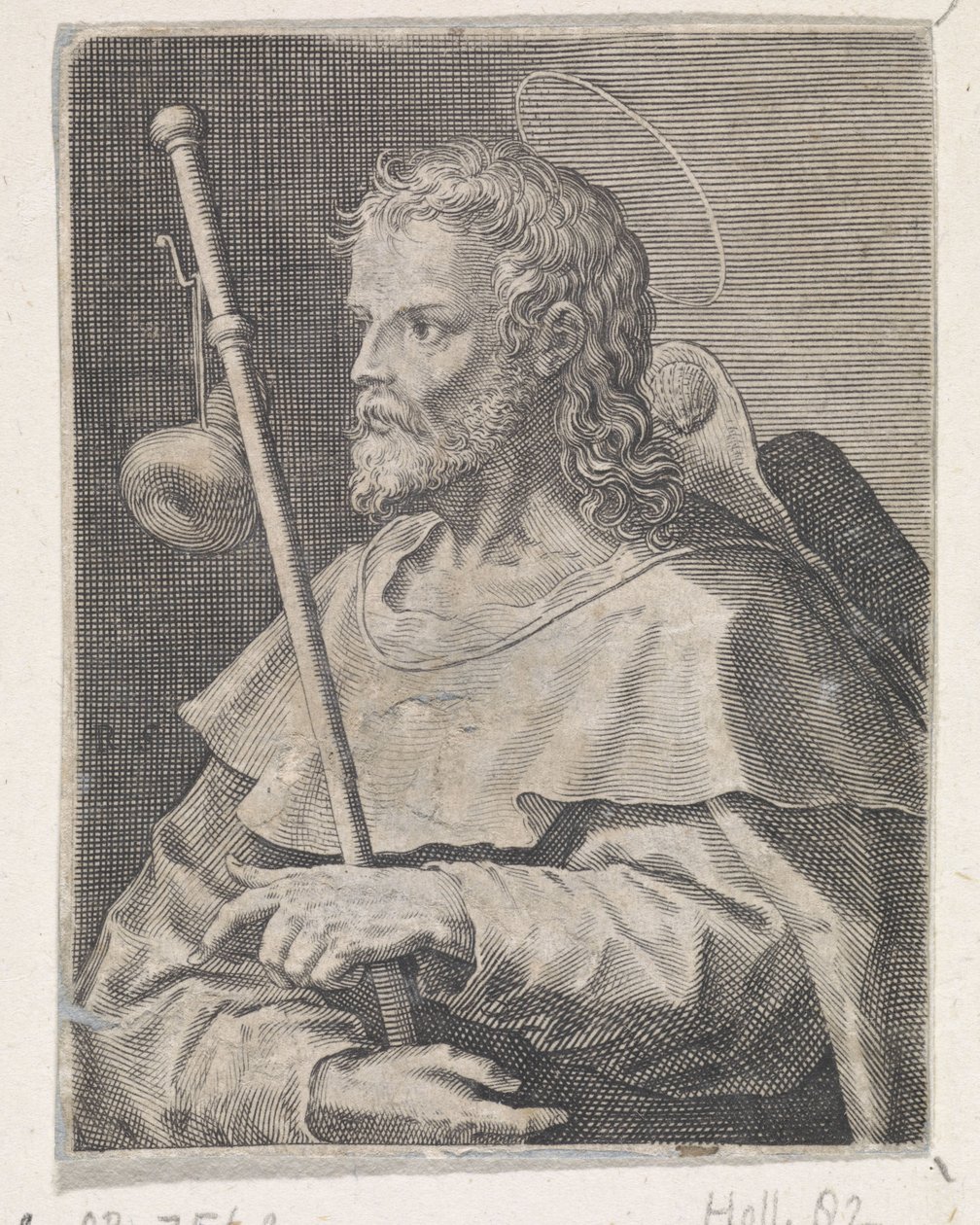 Apostoł Jakub Większy Chrystus, Maryja i Dwunastu Apostołów (tytuł serii) autorstwa Raphaël Sadeler (I)